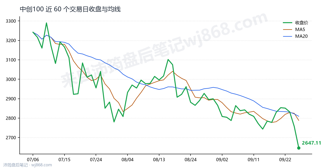 中创100 走势