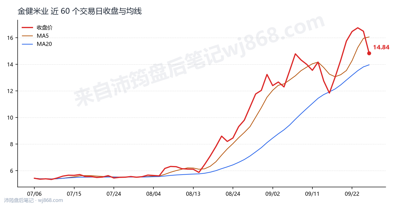 金健米业 走势