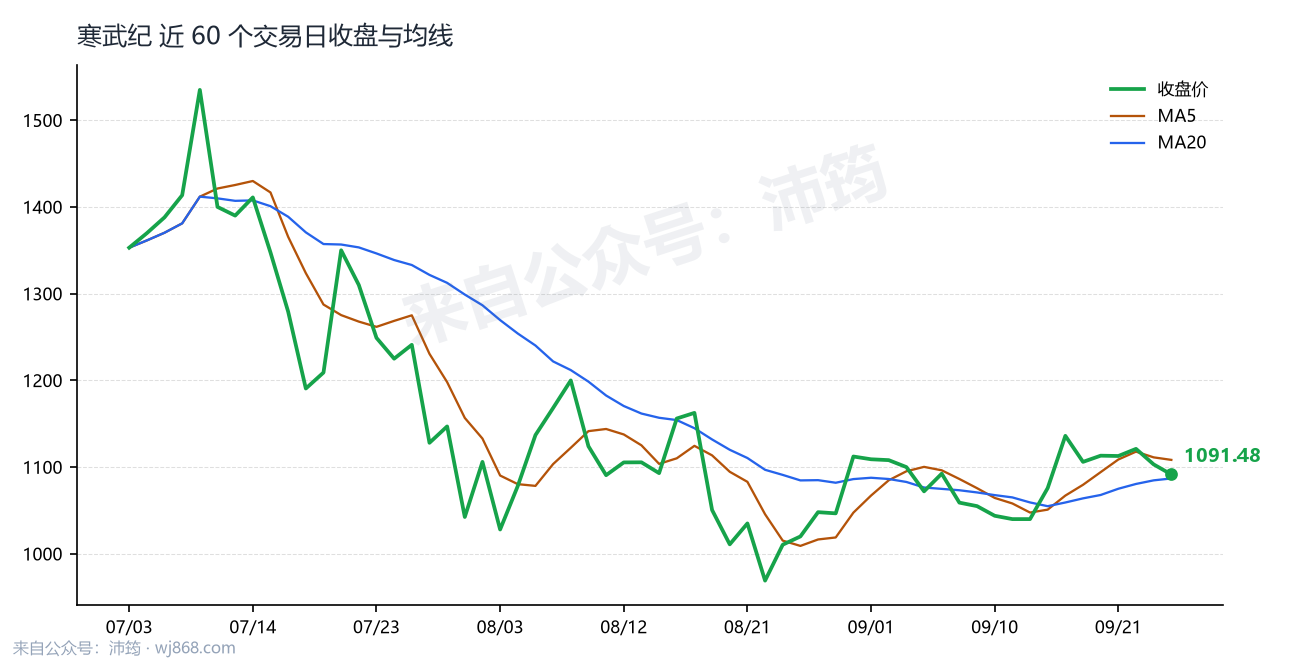 寒武纪 走势