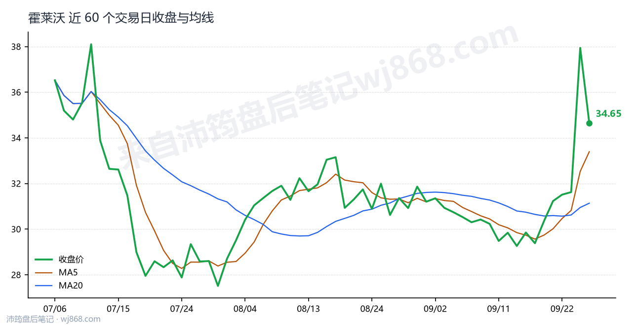 霍莱沃 走势